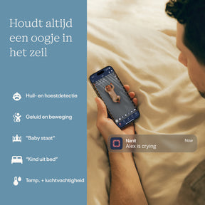 Nanit Pro camera babyfoon met app en Flex Stand