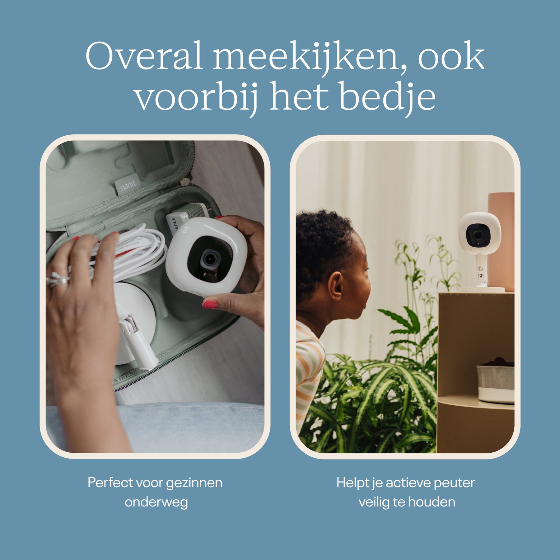 Nanit Pro camera babyfoon met app en Flex Stand